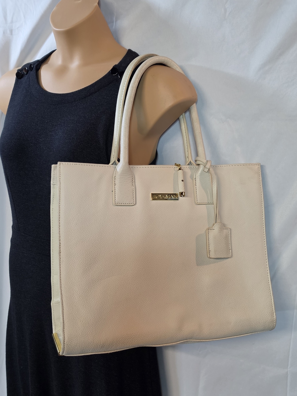 Joy & Iman split leather tote bag